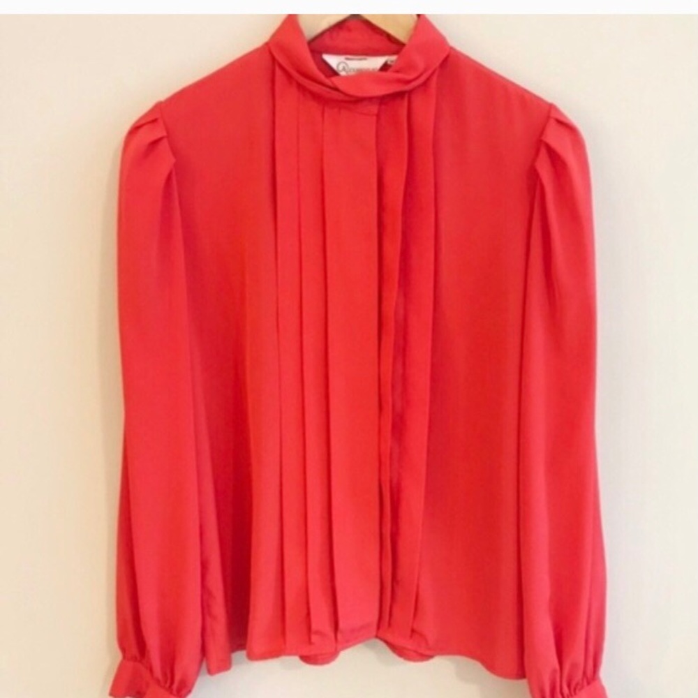 Red button down shirt size 10